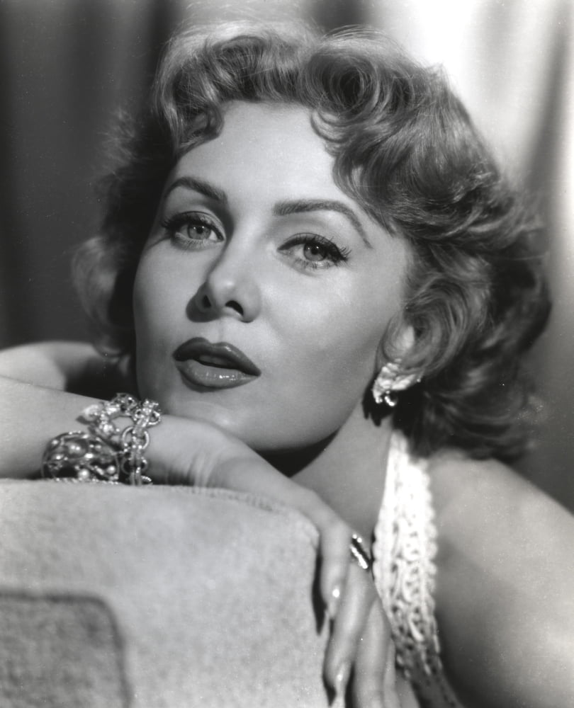 Rhonda Fleming Leaning Forward Portrait Photo Print