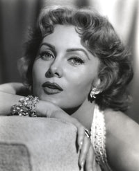 Rhonda Fleming Leaning Forward Portrait Photo Print