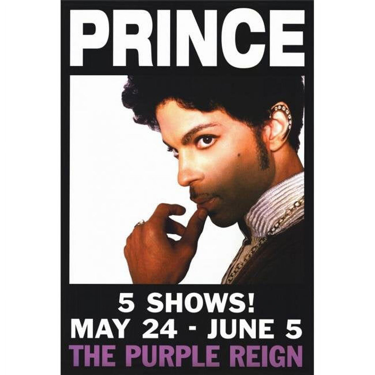 Prince movie poster print, vibrant wall art, 27x40 size.