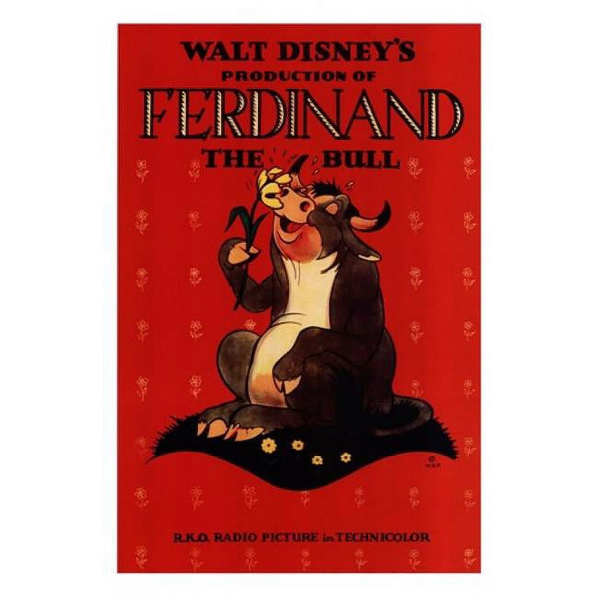 Ferdinand the Bull Movie Poster 11x17 print featuring vibrant colors.