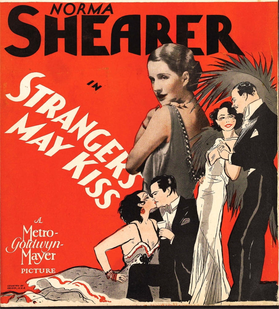 Strangers May Kiss 1931 Movie Poster featuring Norma Shearer