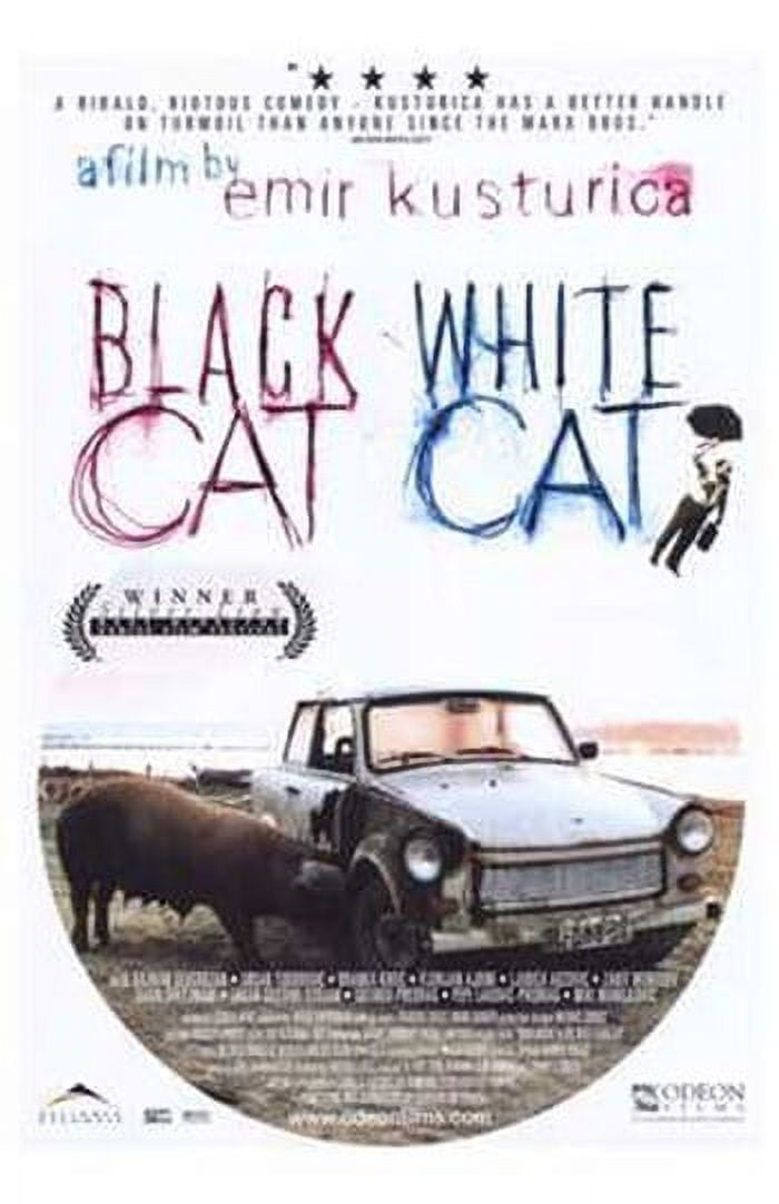 Black Cat White Cat Movie Poster in 11x17 size featuring vibrant artwork.