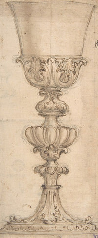 Design for a Chalice art print by Giovanni Battista Foggini.
