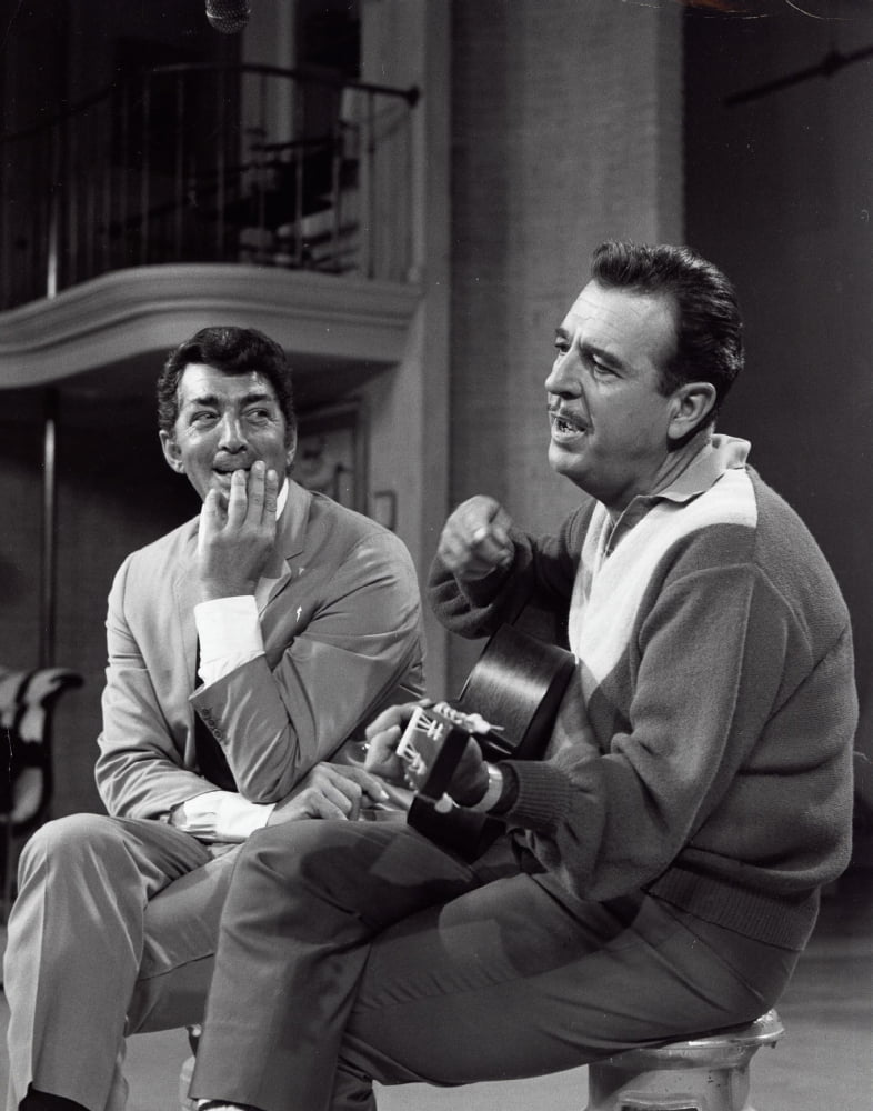 Dean Martin and Tennessee Ernie Ford performing photo print