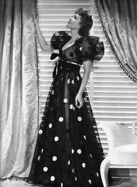 Claudette Colbert Polka Dots Photo Print showcasing vintage Hollywood charm