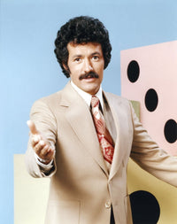 Alex Trebek classic photo print in brown coat, suitable for home decor.