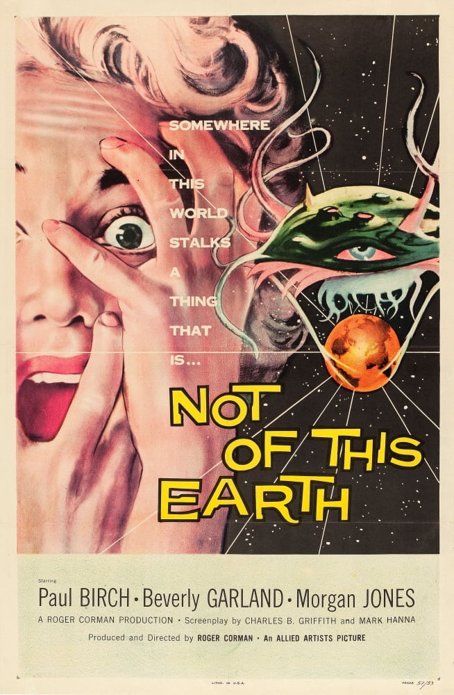 Not Of This Earth 1957 movie poster print featuring Beverly Garland.