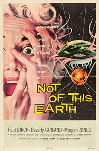 Not Of This Earth 1957 movie poster print featuring Beverly Garland.