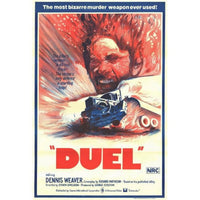 Duel Movie Poster Print featuring thrilling chase scene.