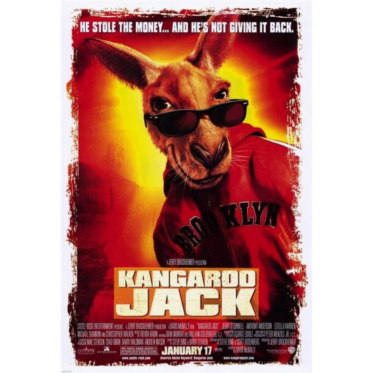 Kangaroo Jack Movie Poster Print featuring vibrant colors and fun characters