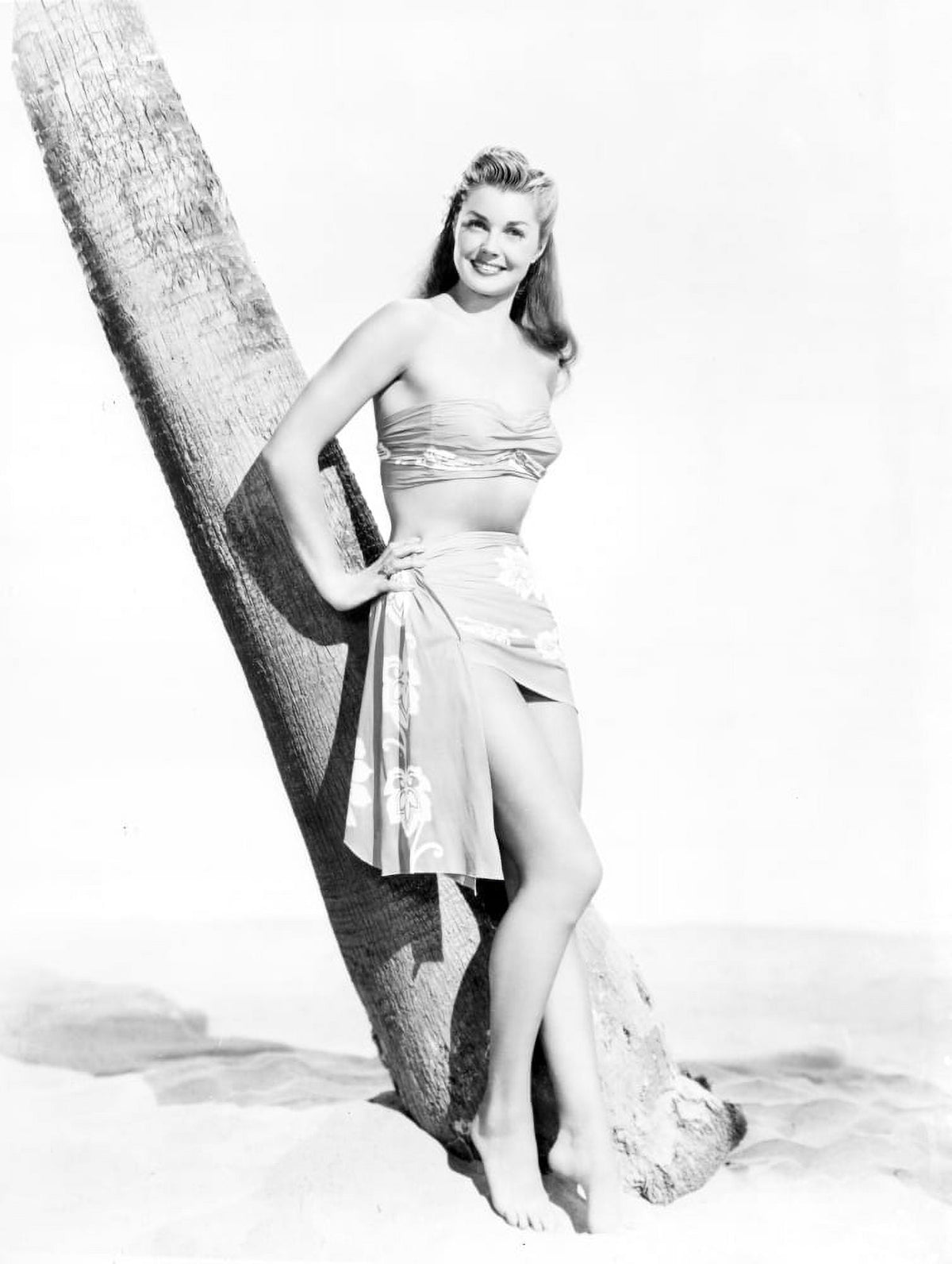 Esther Williams standing under a tree black and white photo print
