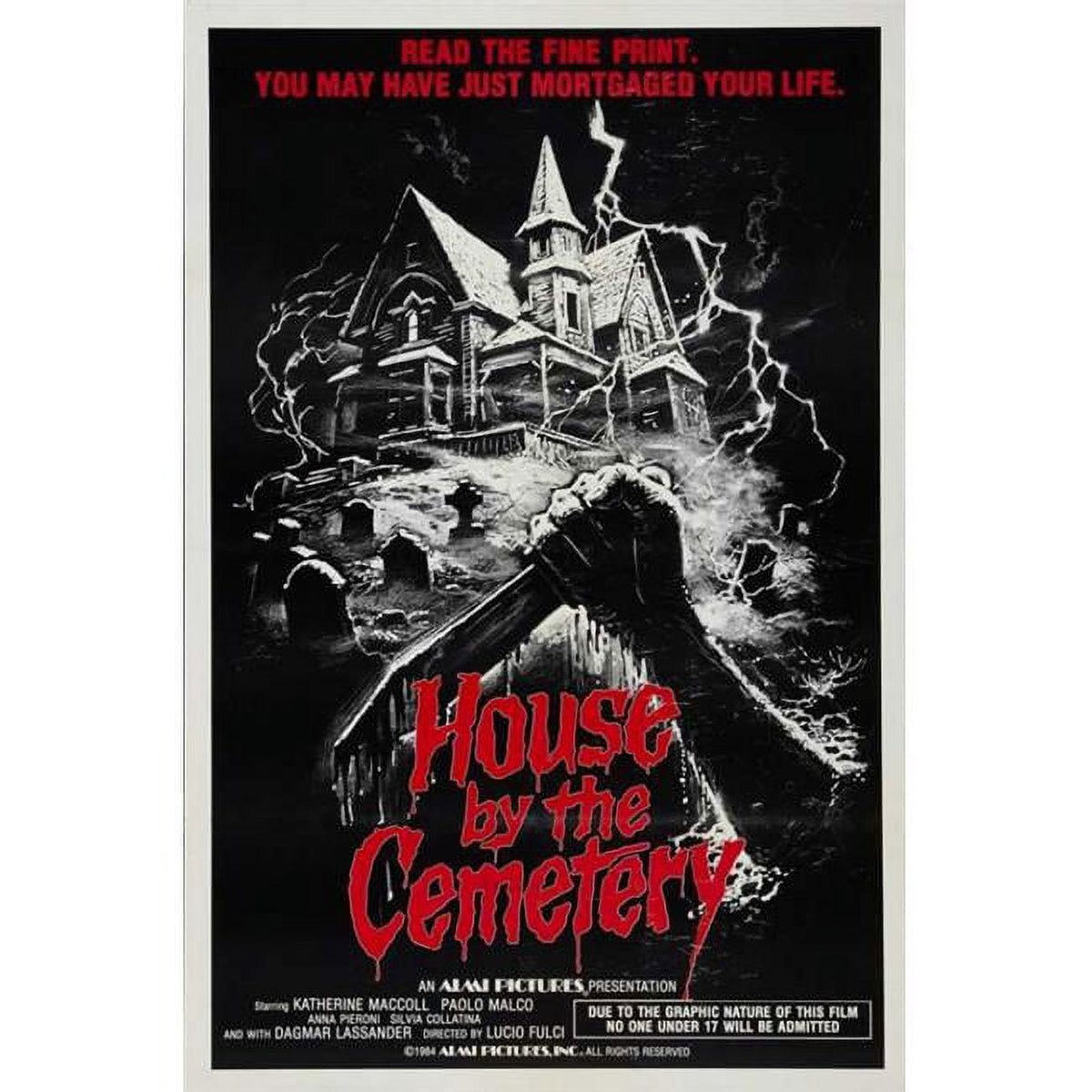 The House by the Cemetery Movie Poster Print - 27x40