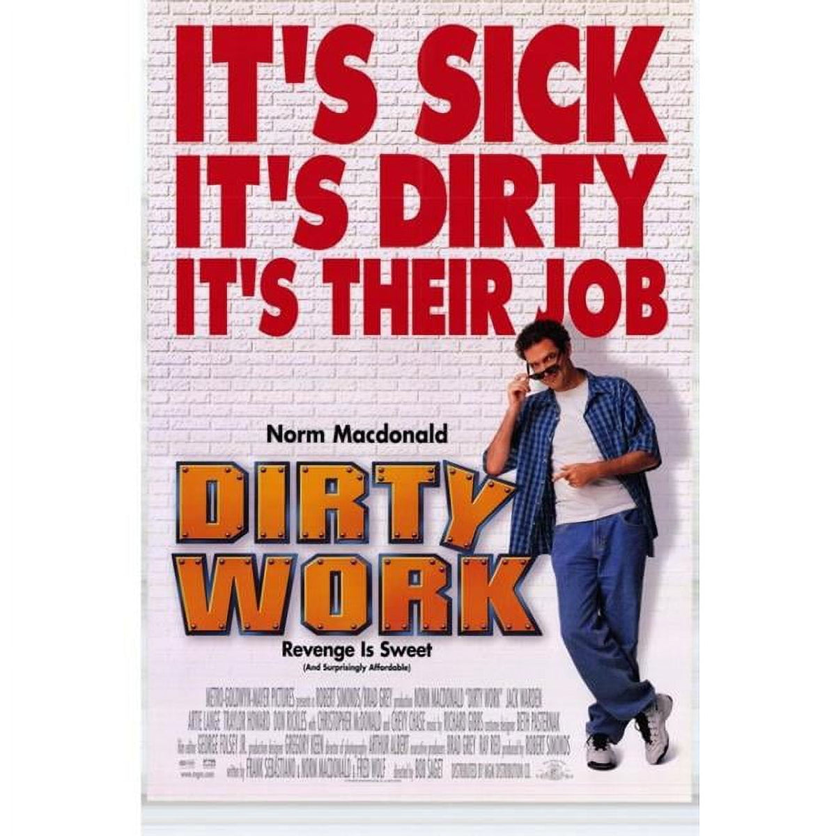 Dirty Work Movie Poster Print 27x40 size featuring iconic comedy film art.