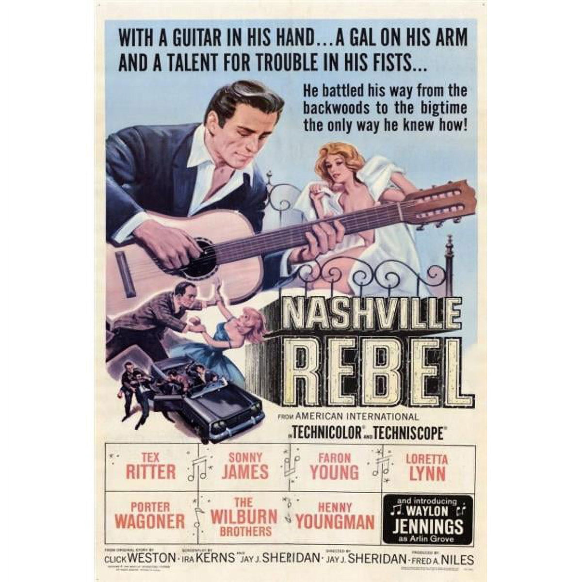 Nashville Rebel Movie Poster Print 27x40 showcasing country music culture