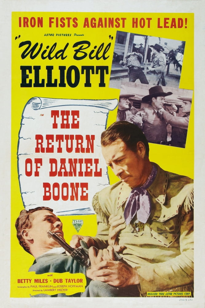 The Return of Daniel Boone Movie Masterprint Poster featuring Wild Bill Elliott, 1941.