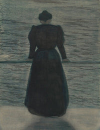 Woman by the Sea (1909) art poster print by Léon Spilliaert, perfect for home decor.