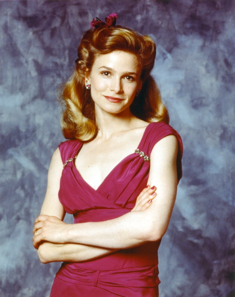 Kyra Sedgwick portrait photo print in red dress