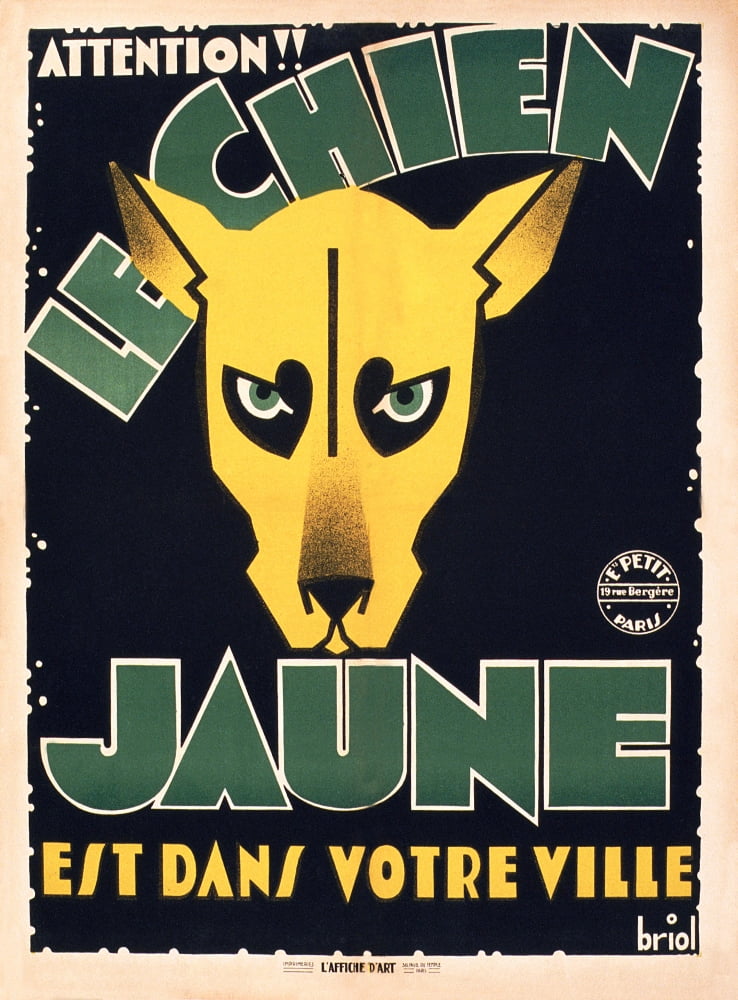 Le Chien Jaune (The Yellow Dog) 1932 movie poster print