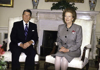 Ronald Reagan and Margaret Thatcher historic photo print