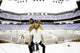 Bee Gees live performance photo print capturing the band on stage in an empty stadium.