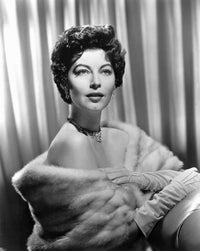 Ava Gardner 1950 photo print showcasing classic Hollywood elegance.
