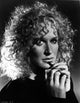 Classic portrait photo print of Glenn Close with curly hair.
