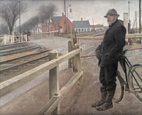 Waiting for the Train Level Crossing Poster Print by Laurits Andersen Ring