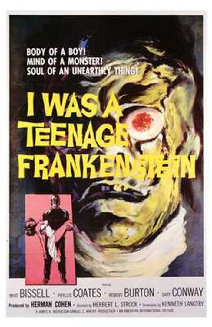 I Was a Teenage Frankenstein movie poster print in 11x17 size.