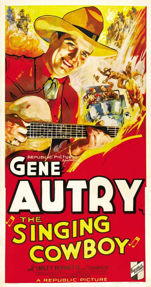 The Singing Cowboy Gene Autry 1936 Movie Poster Print