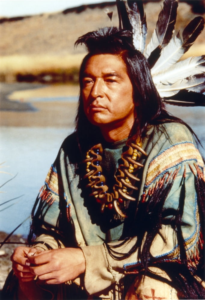 Graham Greene wearing traditional Indian outfit photo print.