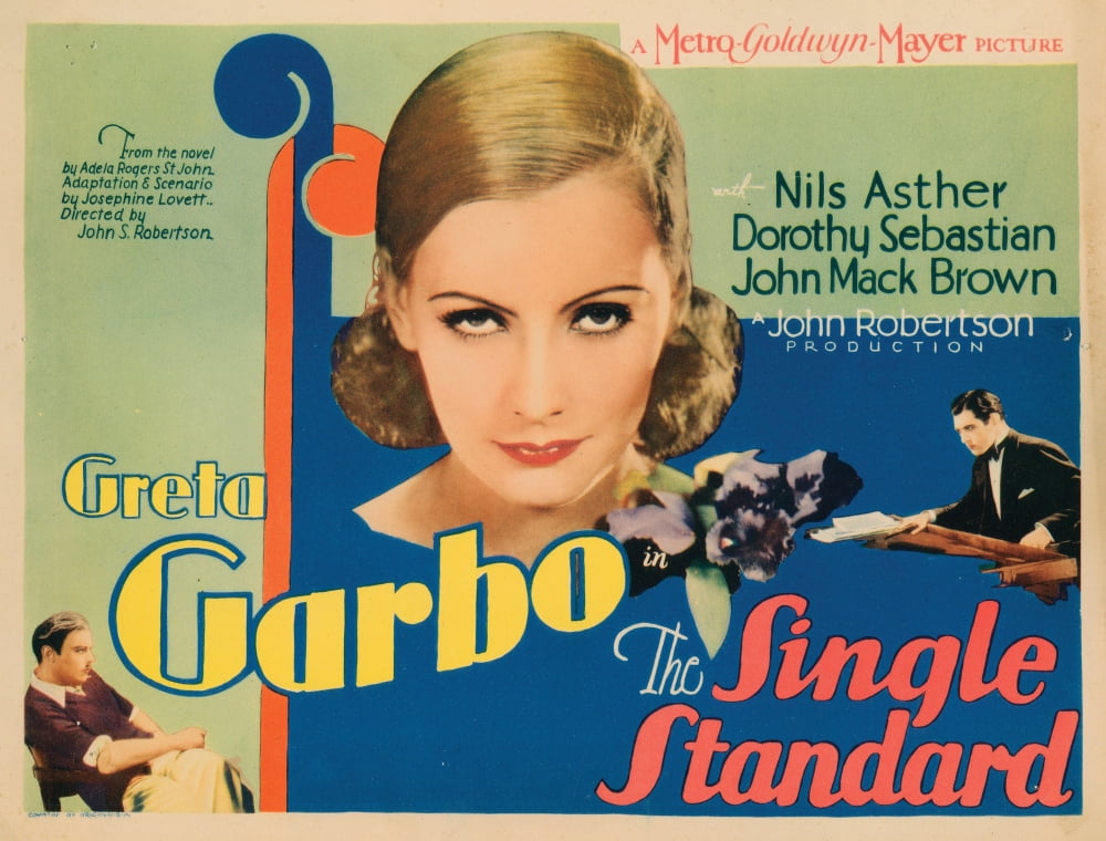 The Single Standard movie poster print featuring Greta Garbo and Nils Asther from the 1929 film.