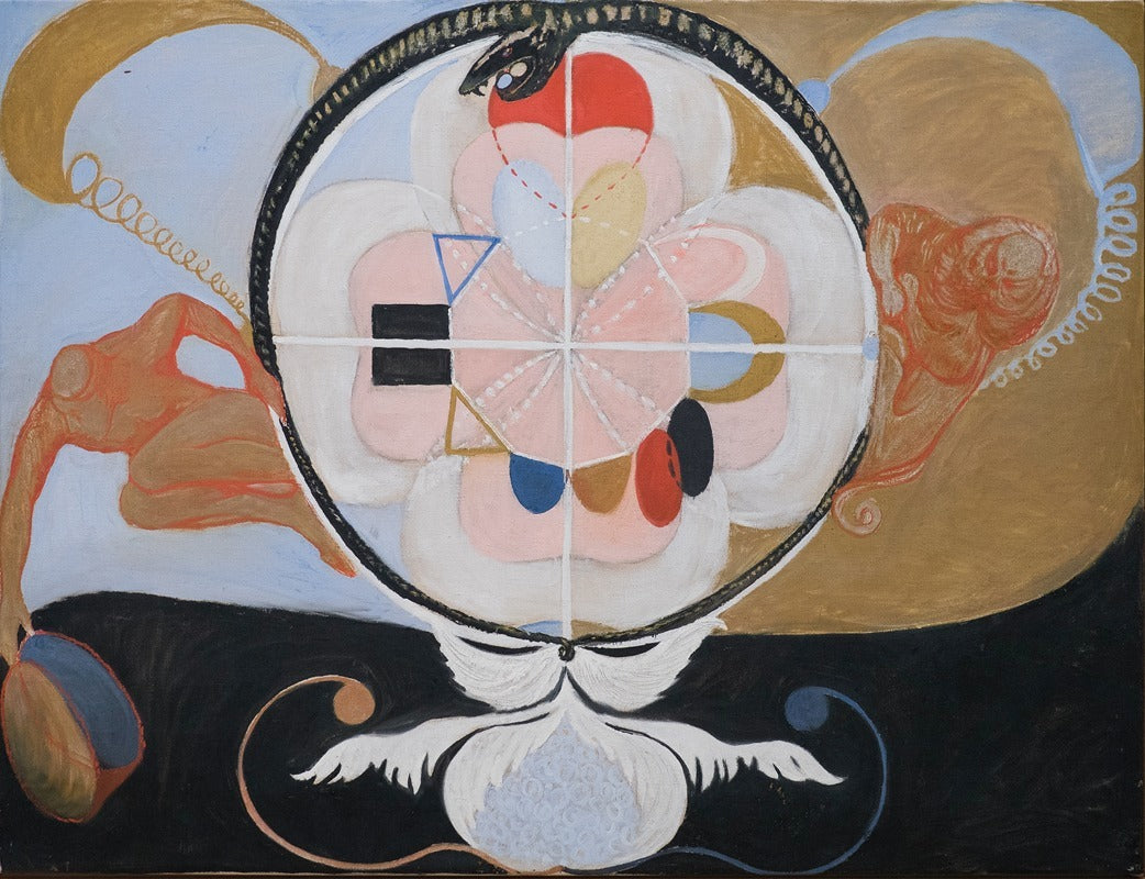 Evolution No. 13 Group VI (1908) poster print by Hilma af Klint showcasing abstract art.