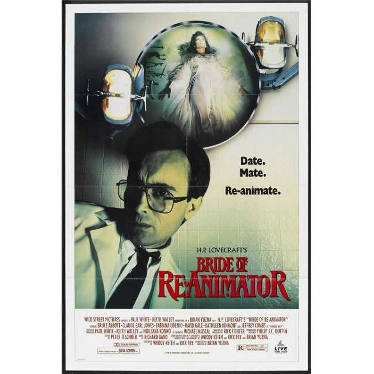 Bride of Re-Animator Movie Poster Print - 27x40 size, horror film decor