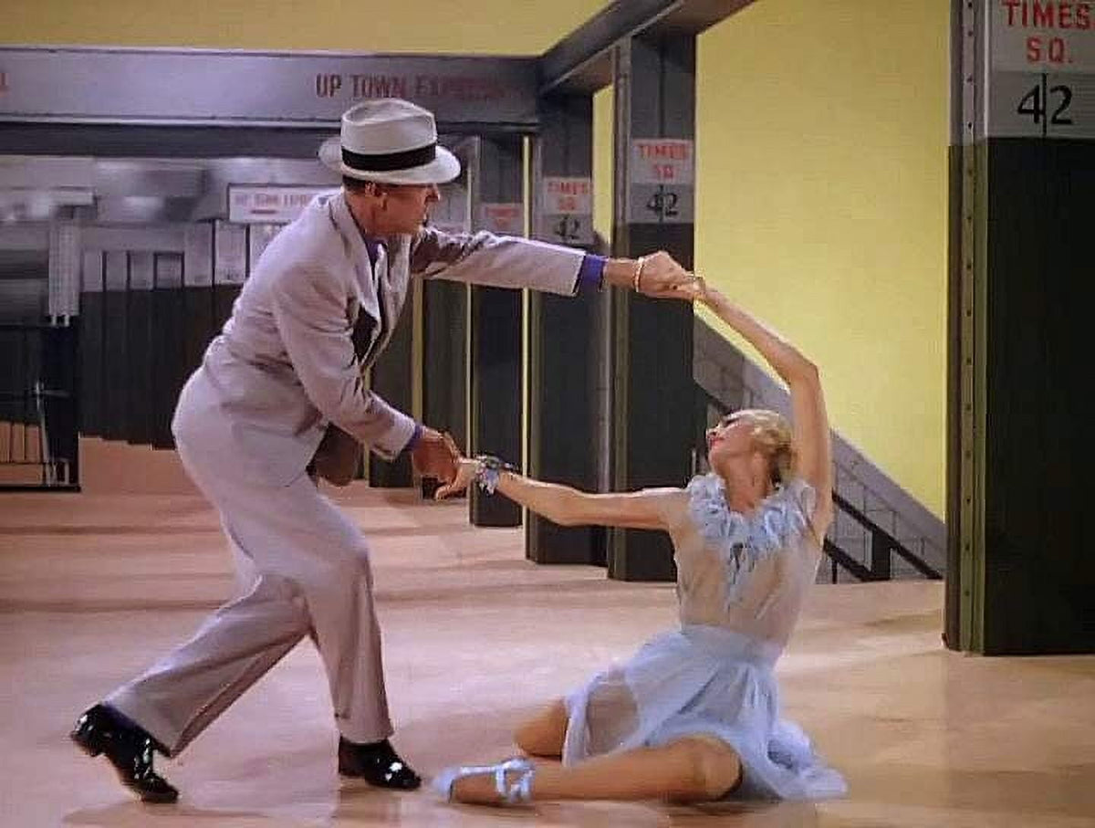 Cyd Charisse dancing with Fred Astaire photo print.
