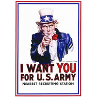 I Want You for U.S. Army Movie Poster - 11x17 Print