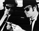 Black and white photo print of John Belushi and Dan Aykroyd in car from The Blues Brothers.