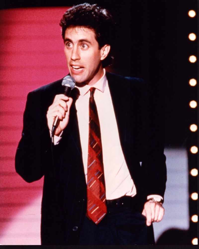 Jerry Seinfeld performing on stage photo print