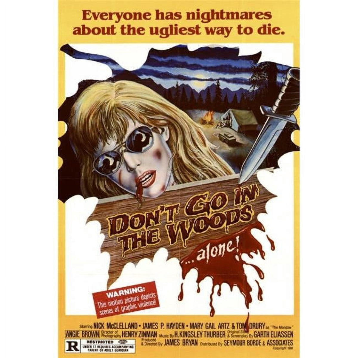 Don't Go in the Woods movie poster print 27x40