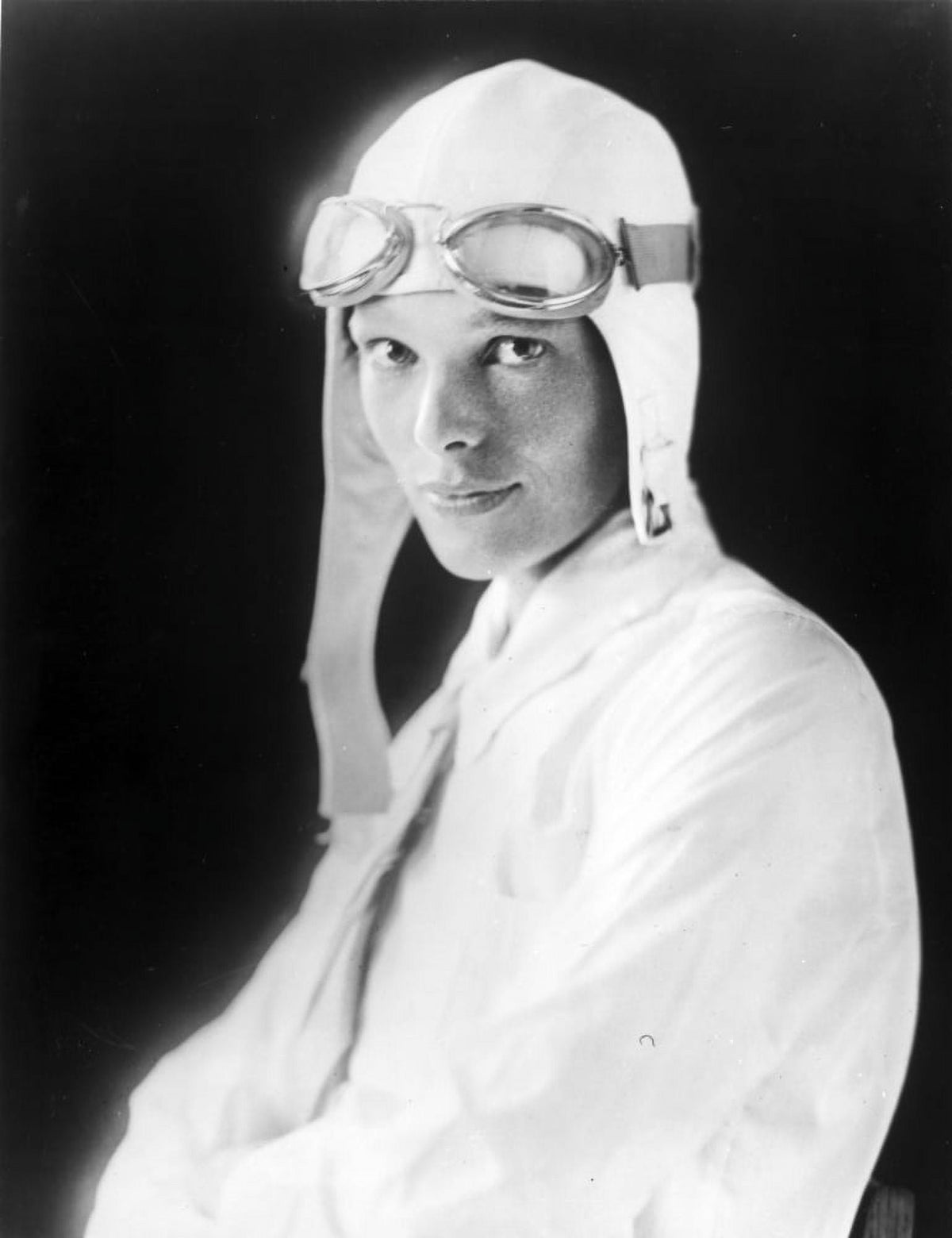 Amelia Earhart Jet Pilot Costume Portrait Photo Print