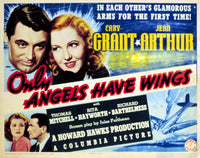Only Angels Have Wings movie poster print featuring Cary Grant and Jean Arthur.