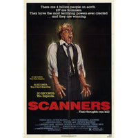 Scanners movie poster 11x17 print showcasing iconic sci-fi horror imagery.