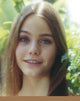 Susan Dey smiling photo print with leaves background.