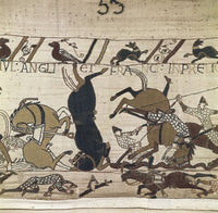 Bayeux Tapestry Battle of Hastings Poster Print showcasing Romanesque art.