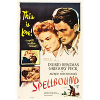 Spellbound Movie Poster featuring Ingrid Bergman and Gregory Peck