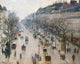 Boulevard Montmartre On Winter Morning Fine Art Print