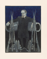 Political caricature print of Abraham Kuyper by Albert Hahn.