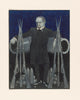 Political caricature print of Abraham Kuyper by Albert Hahn.