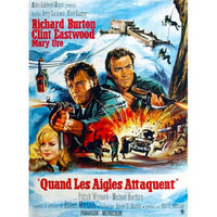 Where Eagles Dare movie poster featuring Mary Ure, Richard Burton, and Clint Eastwood from the 1968 film.