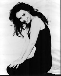 Sheena Easton sitting on knees black and white photo print