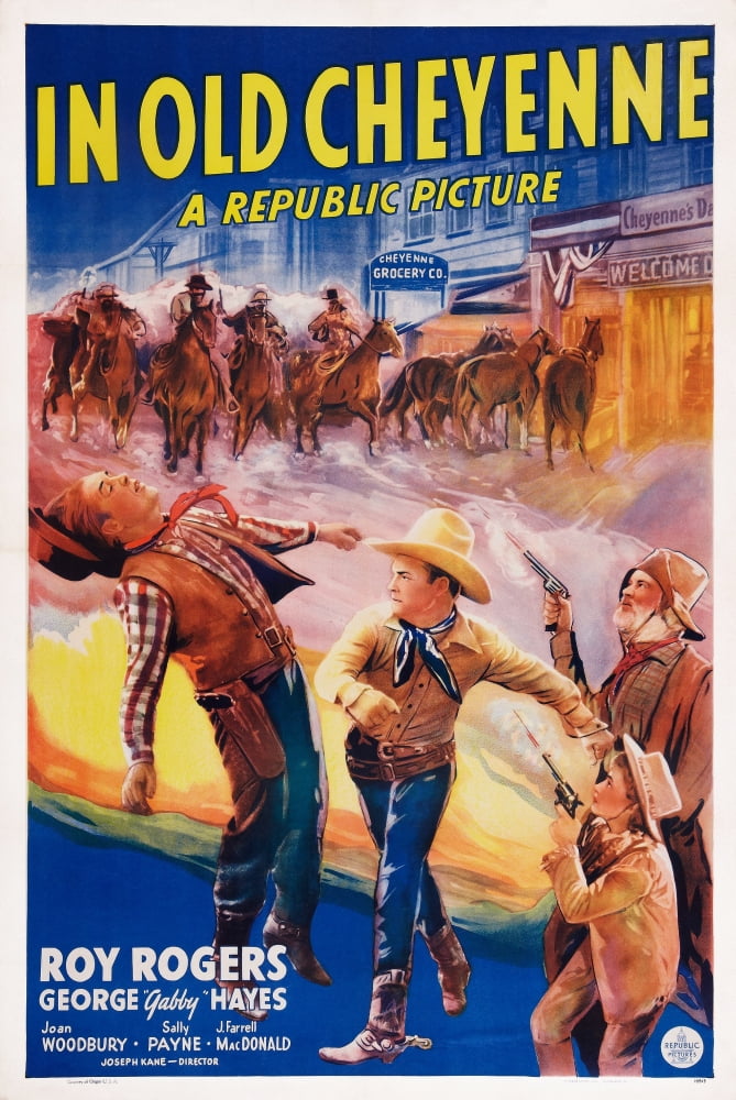 In Old Cheyenne movie masterprint poster featuring Roy Rogers and Gabby Hayes